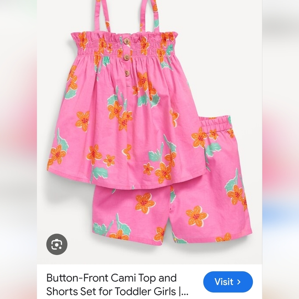 Old Navy Pink and Orange Floral Toddler Set